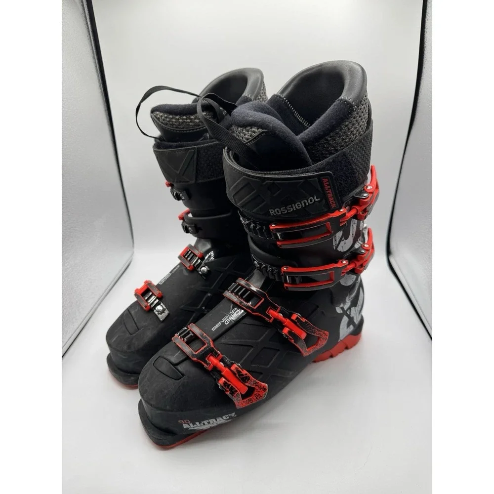 Rossignol 90 All Track Ski Boots Sensor Grip Black Red Mondo Size 27.5 Hike